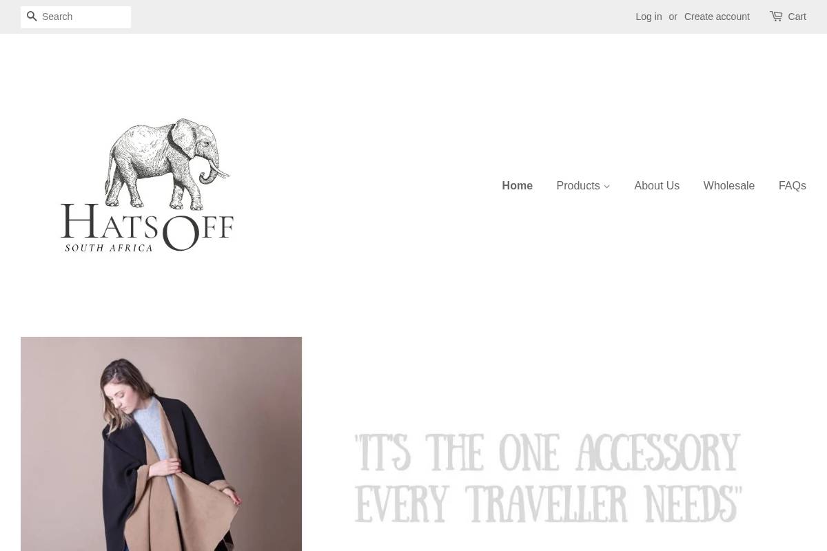hatsoff.co.za homepage screenshot