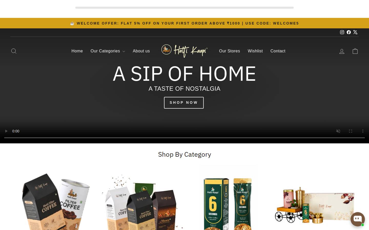 hattikaapi.com homepage screenshot
