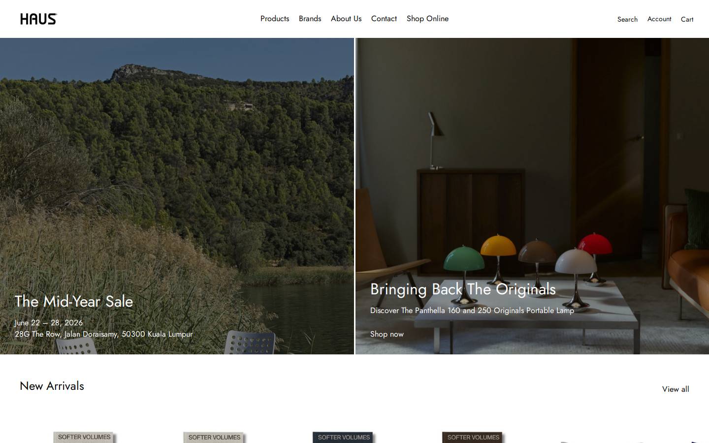 Haus homepage screenshot