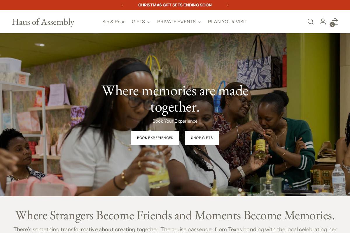 hausofassembly.com homepage screenshot