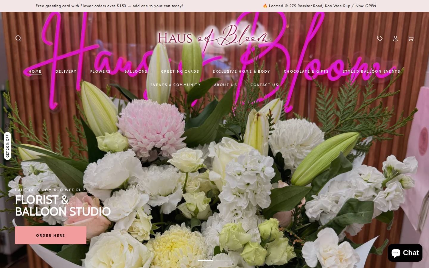 hausofbloom.com.au homepage screenshot