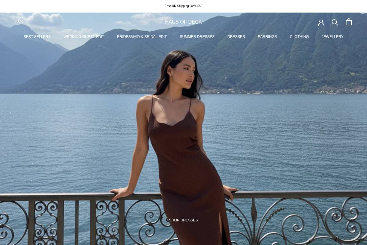 HAUS OF DECK homepage screenshot