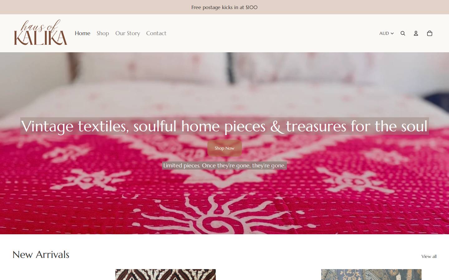 hausofkalika.com homepage screenshot