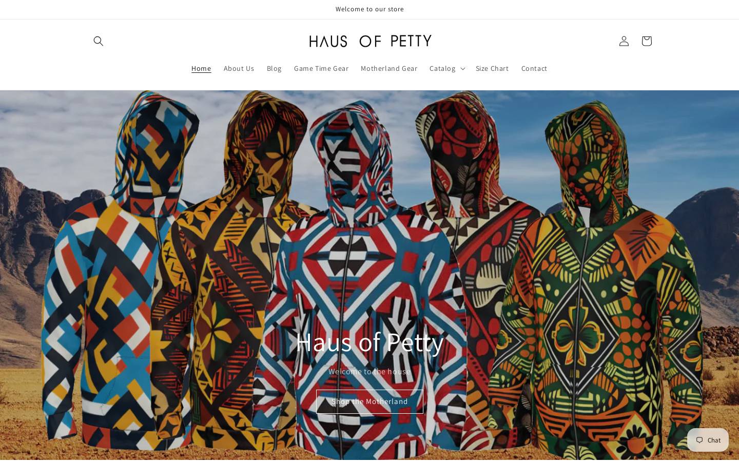 hausofpetty.com homepage screenshot