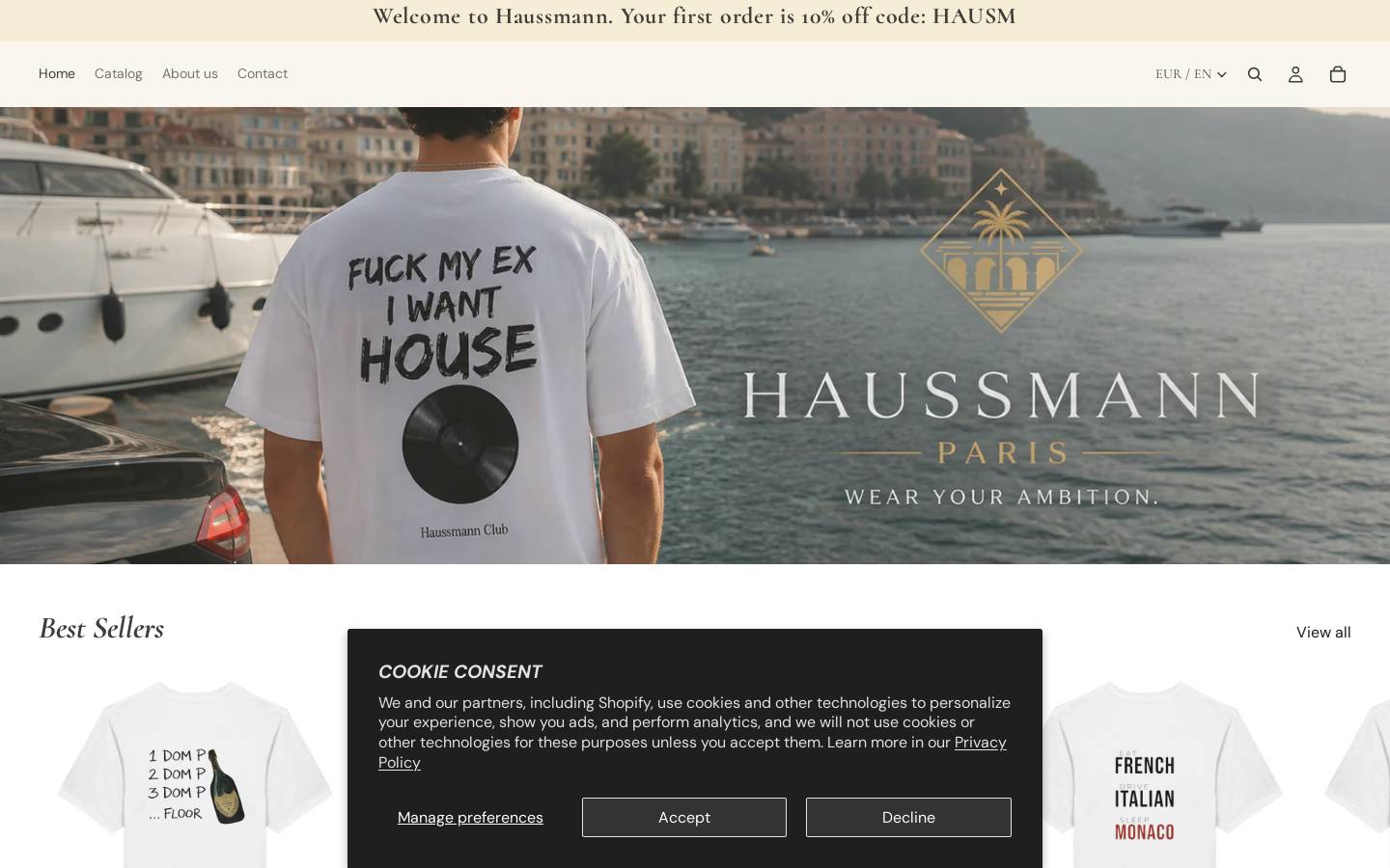 haussmann.shop homepage screenshot
