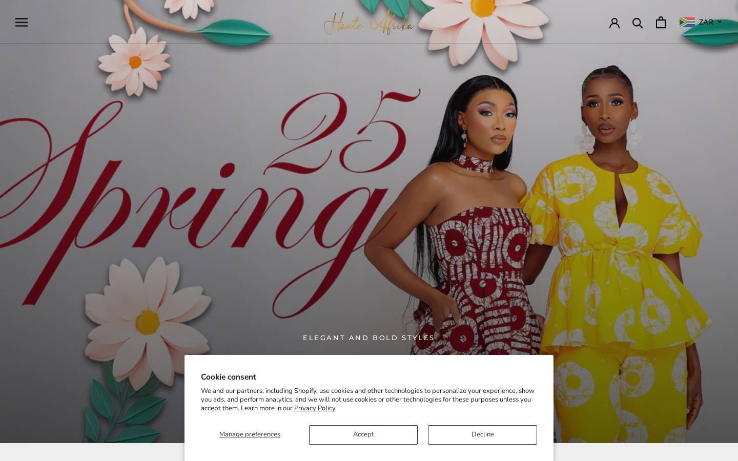 hauteafrica.com homepage screenshot