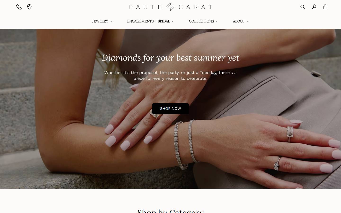 Hautecarat homepage screenshot
