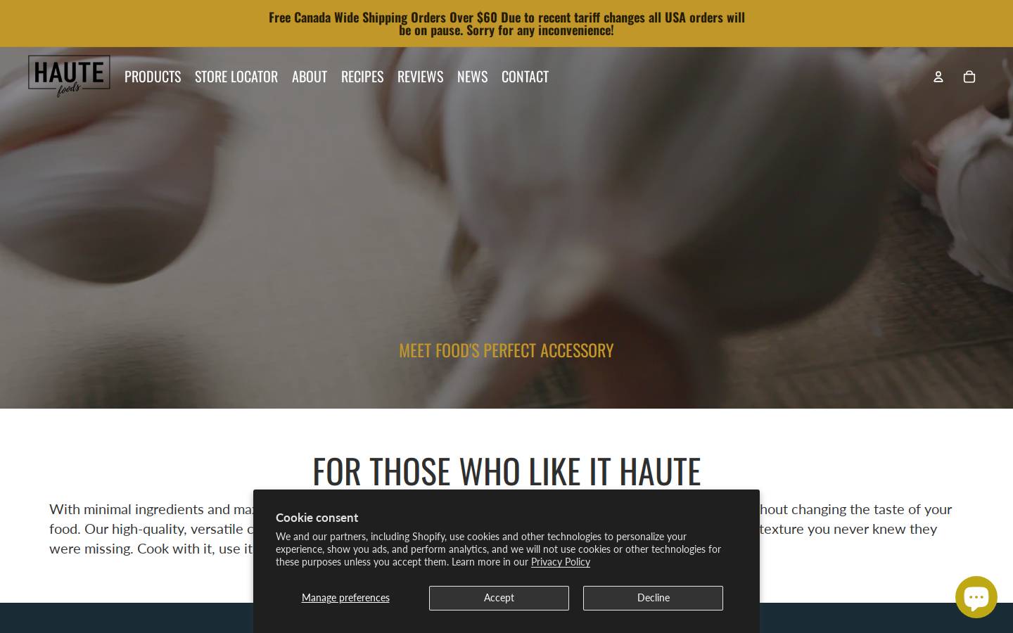 hauteco.ca homepage screenshot