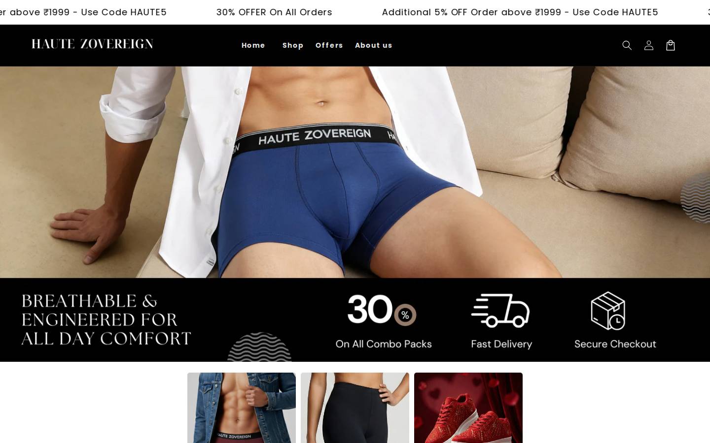 hautezovereign.com homepage screenshot