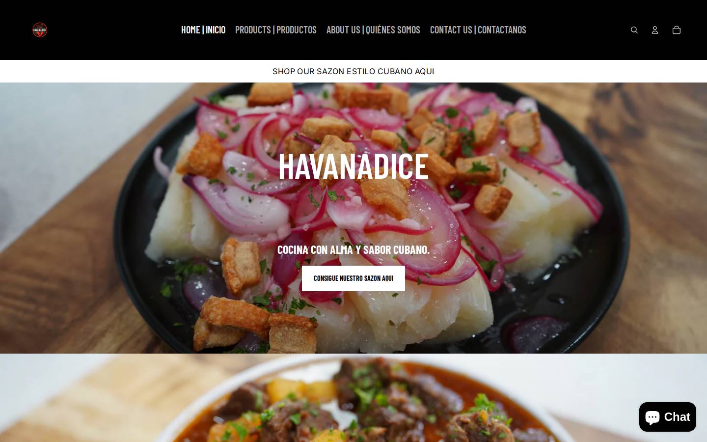 havanadice.com homepage screenshot