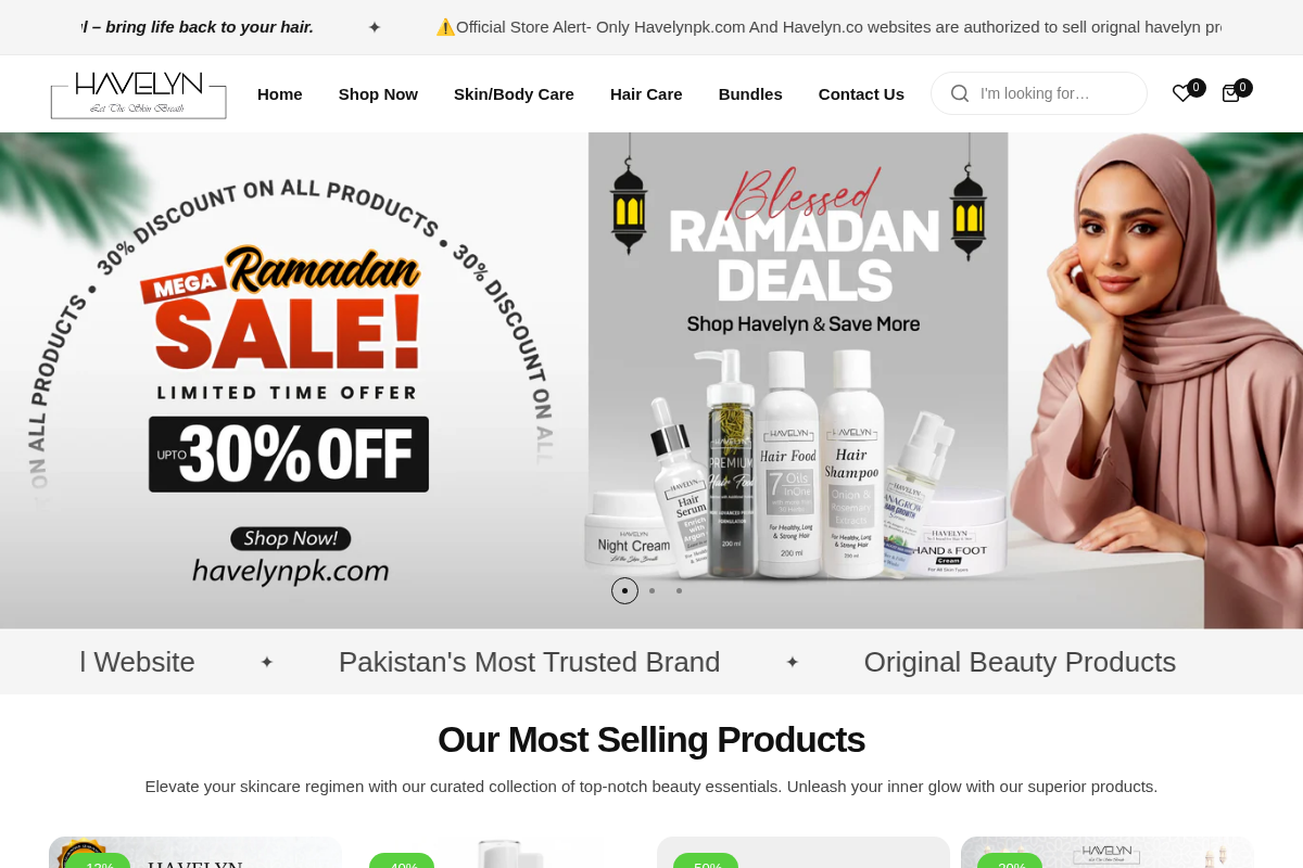 havelynpk.com homepage screenshot