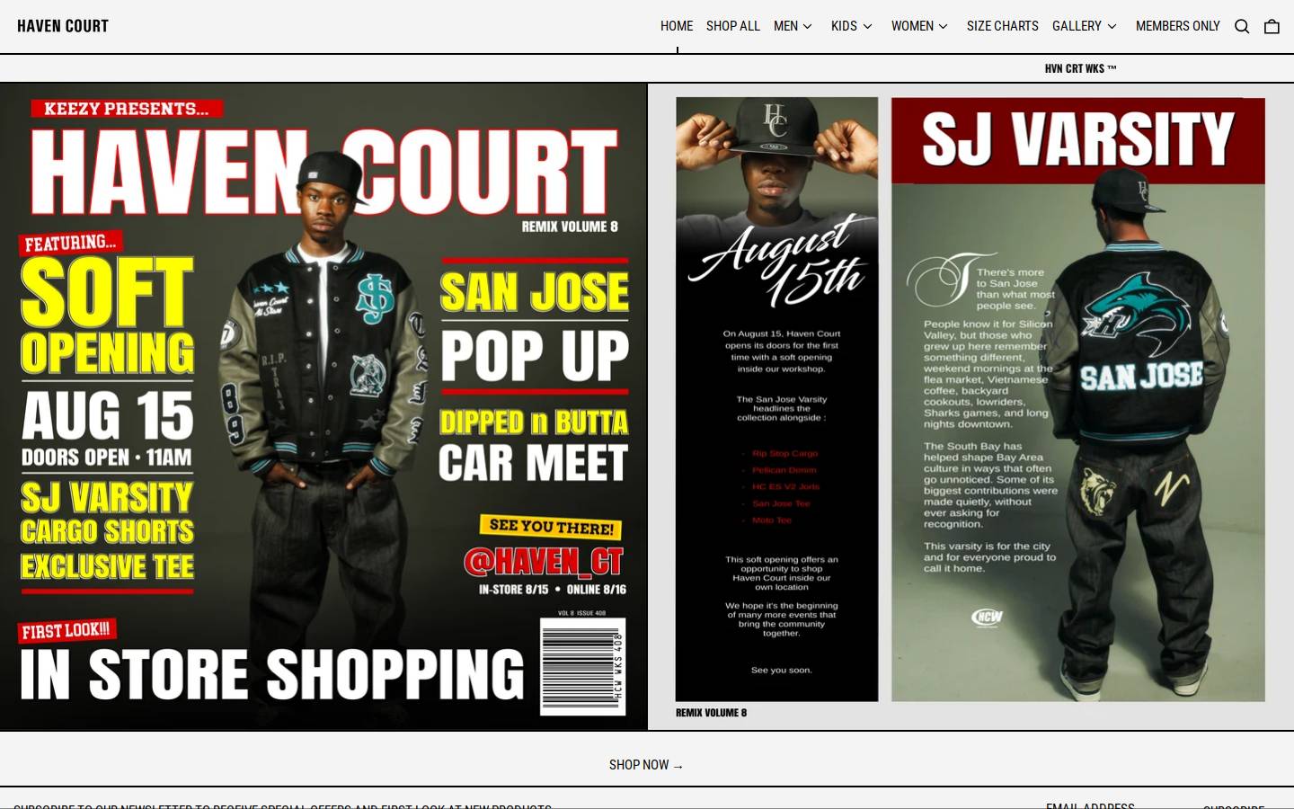 Haven Court homepage screenshot