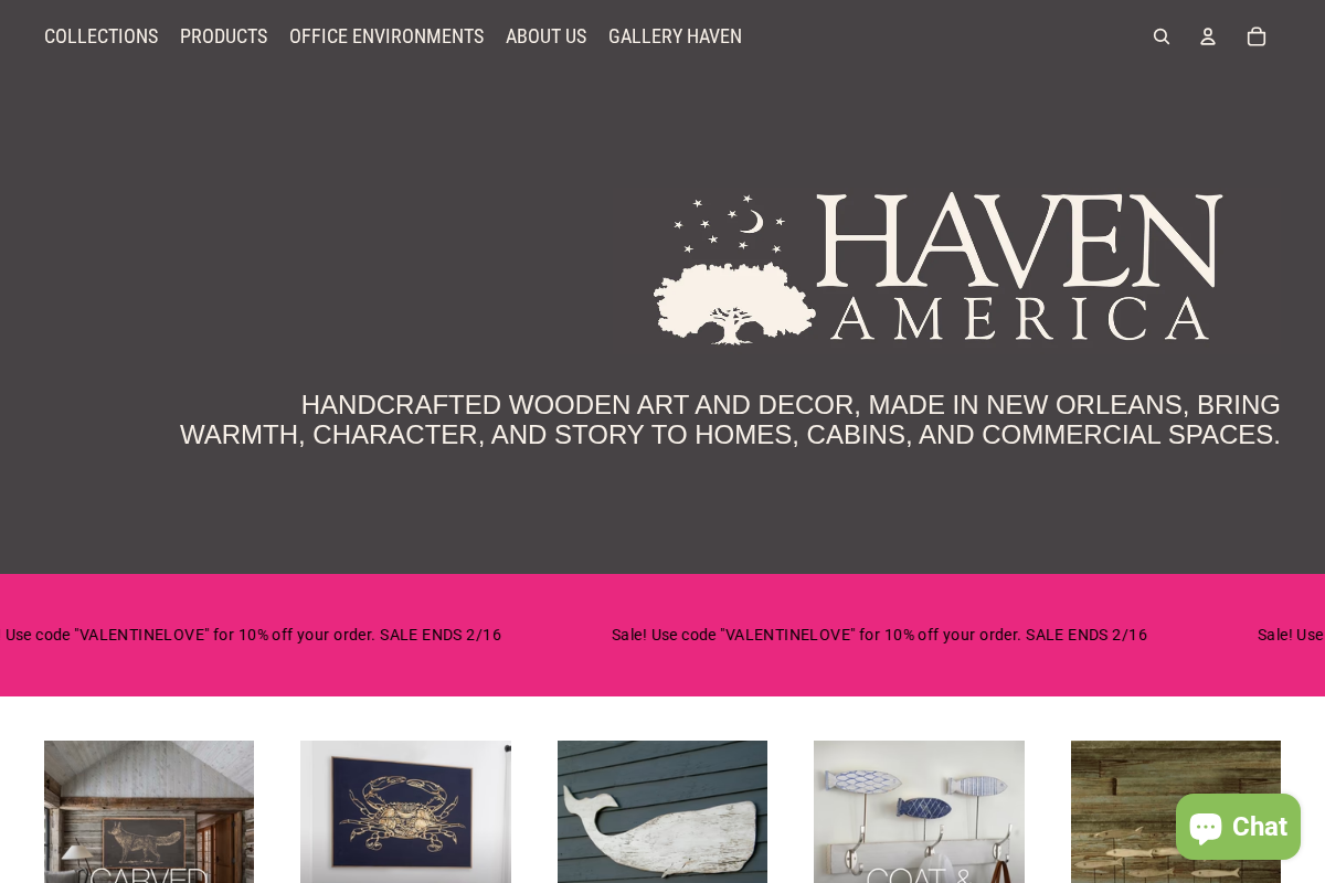 Haven America homepage screenshot