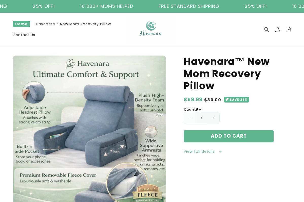 havenara.store homepage screenshot