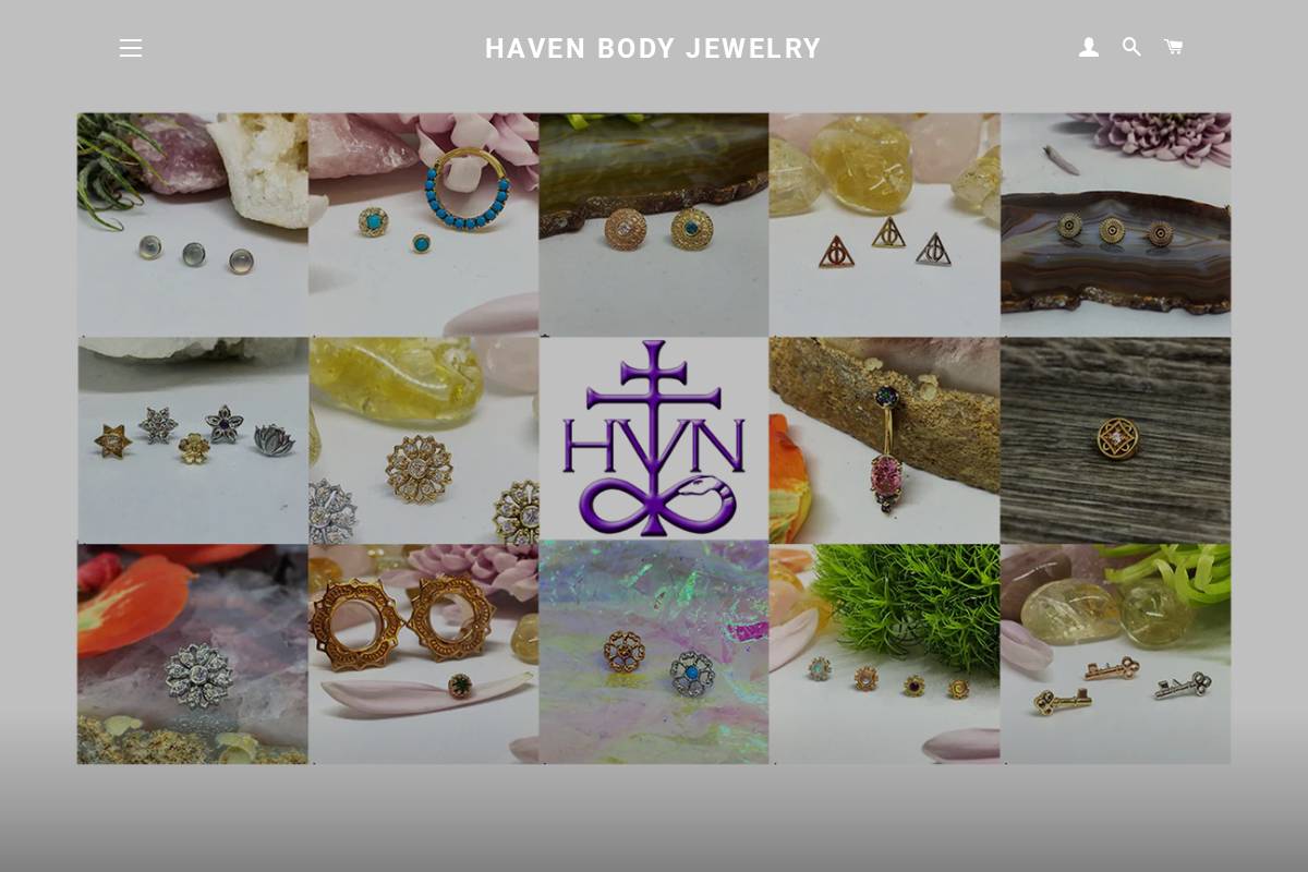 havenbodyjewelry.com homepage screenshot