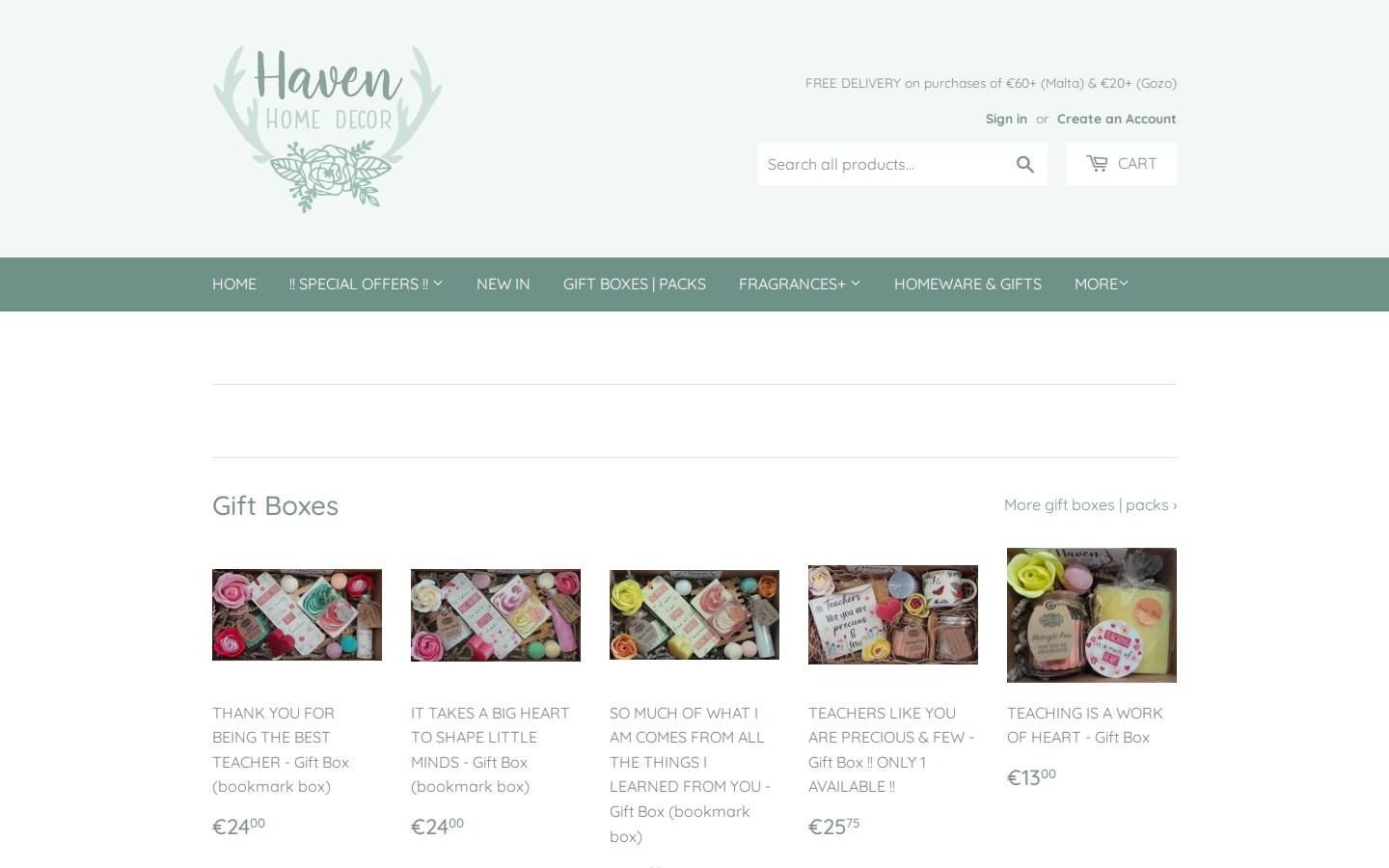 havenmalta.com homepage screenshot