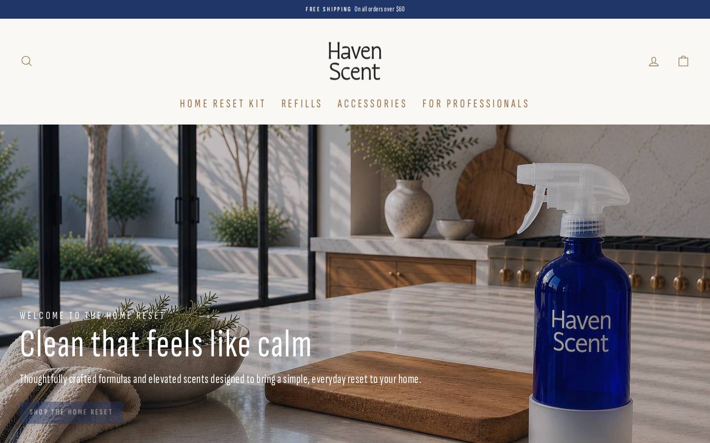 havenscent.com homepage screenshot
