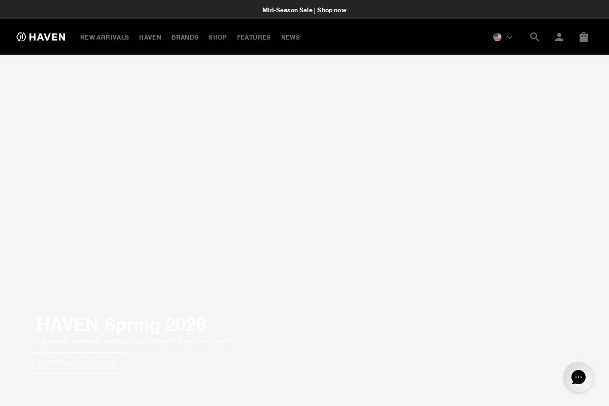 HAVEN homepage screenshot