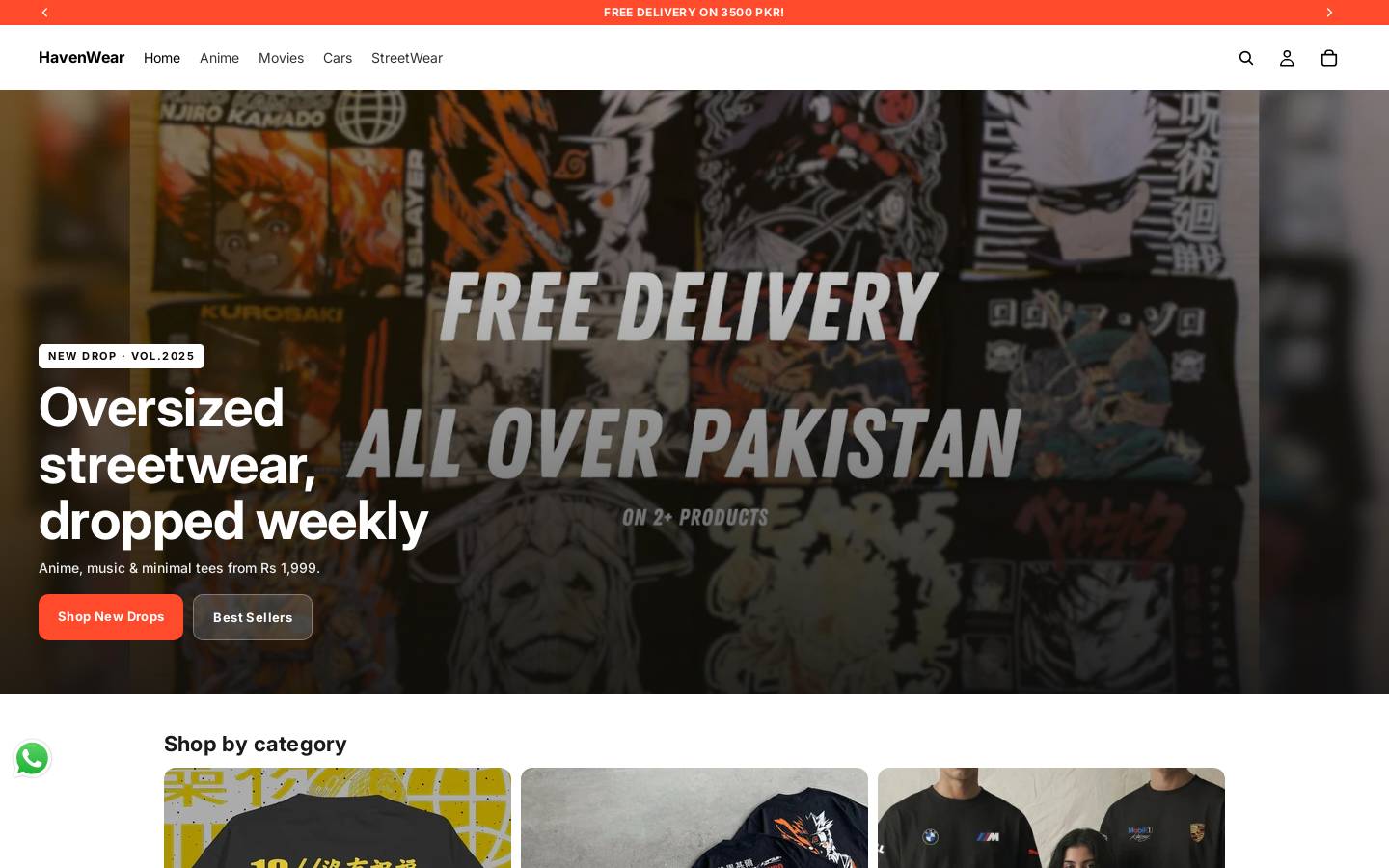 havenwearpakistan.com homepage screenshot