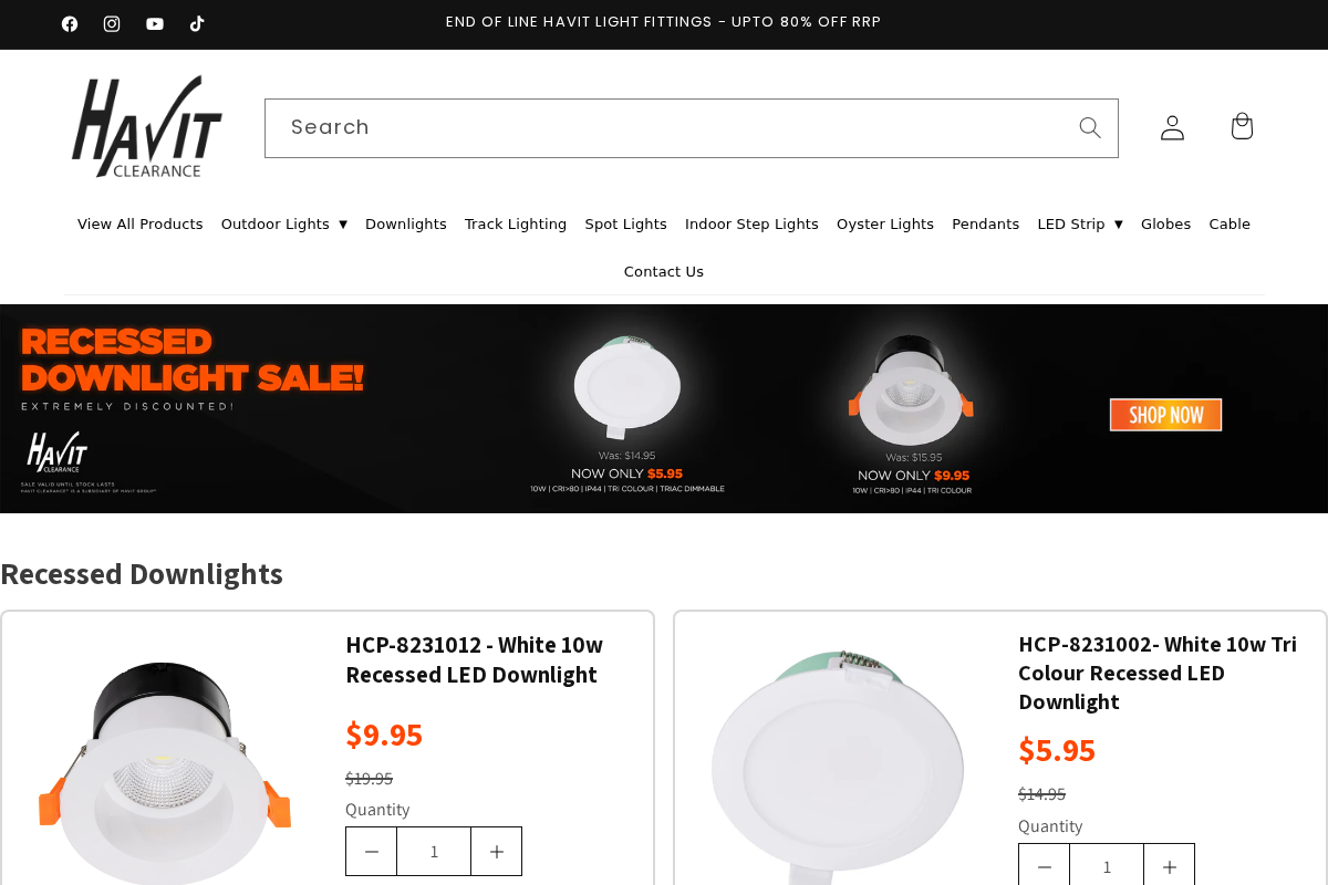 havitclearance.com.au homepage screenshot