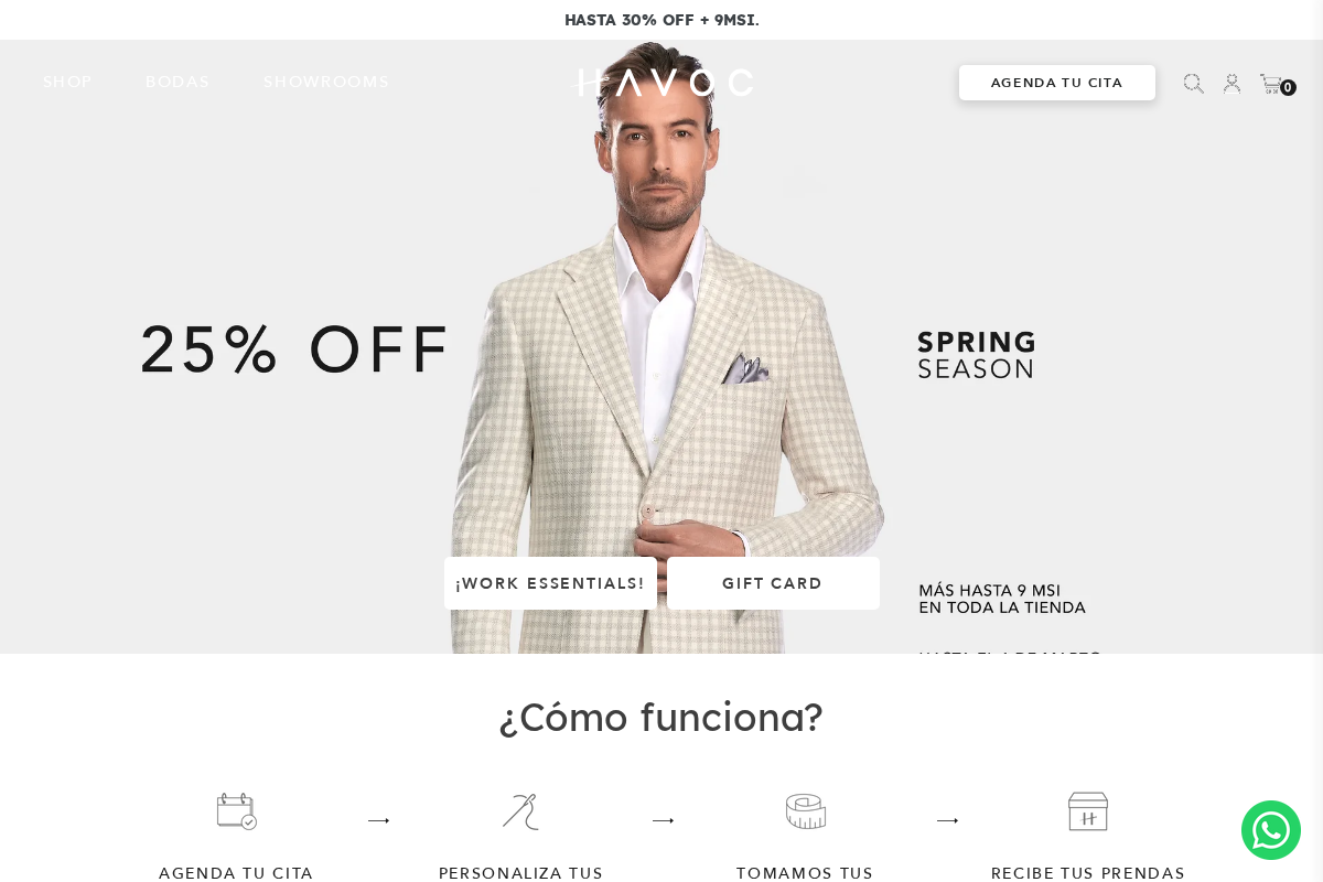Havoc homepage screenshot