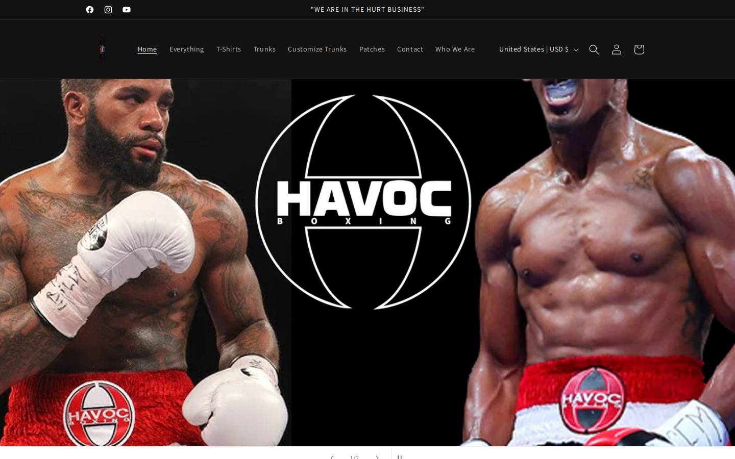 havocboxingbrooklyn.com homepage screenshot
