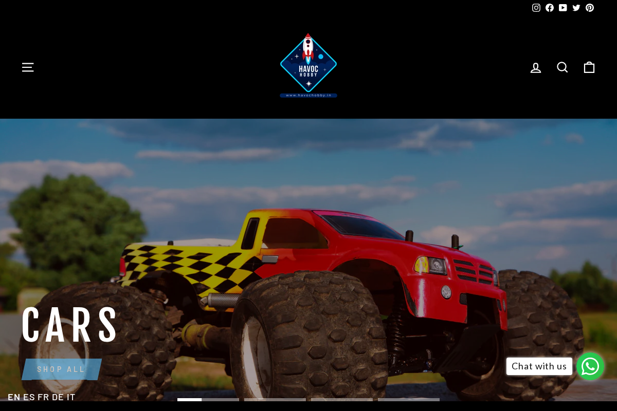 havochobby.in homepage screenshot