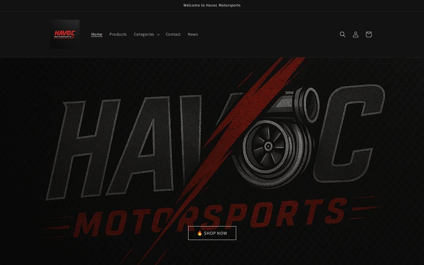 havocmotorsports.au homepage screenshot