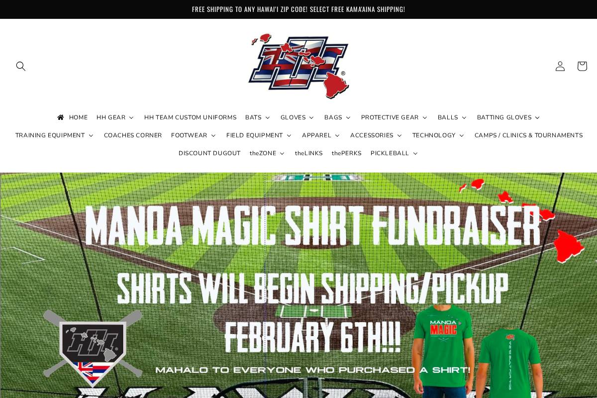 hawaiianhardball.com homepage screenshot