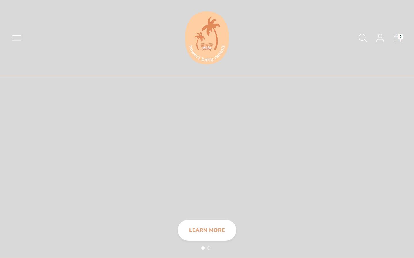 hawaiibabyrentals.com homepage screenshot
