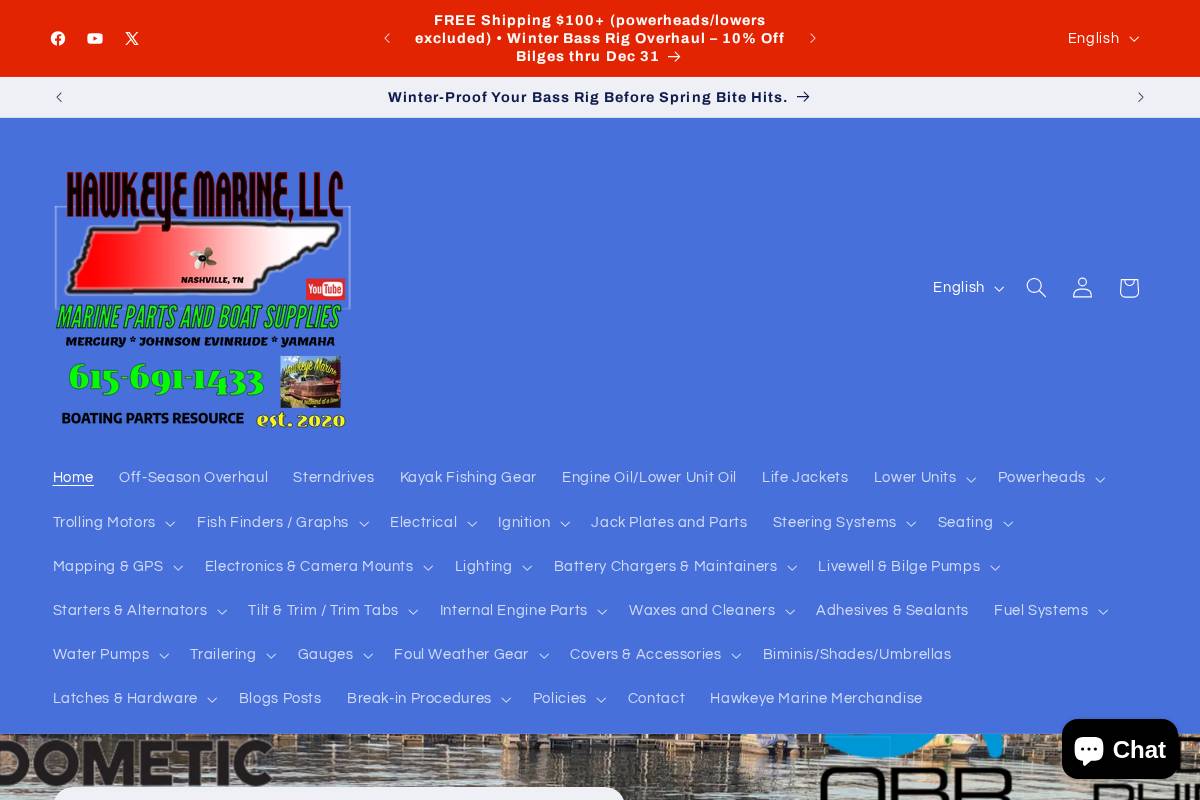 hawkeyemarine.net homepage screenshot