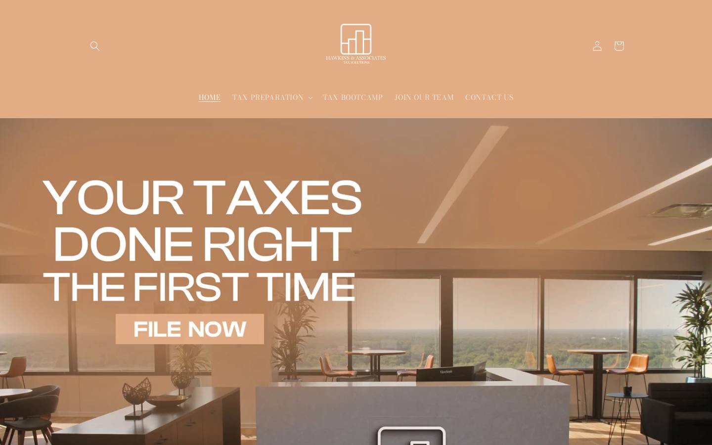 hawkinsandassoctaxsolutions.com homepage screenshot