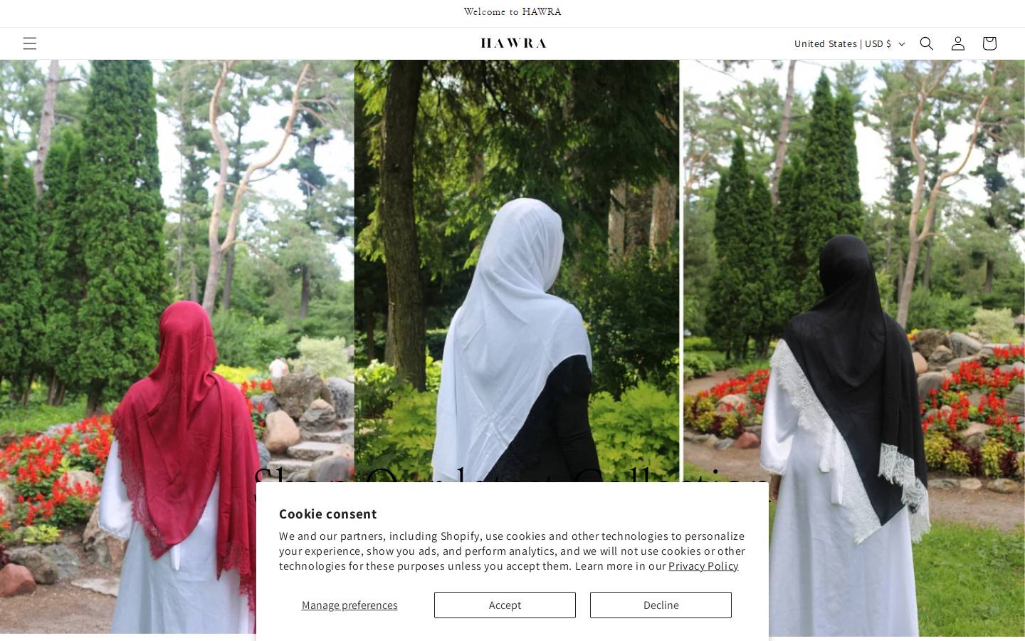 hawrashop.com homepage screenshot