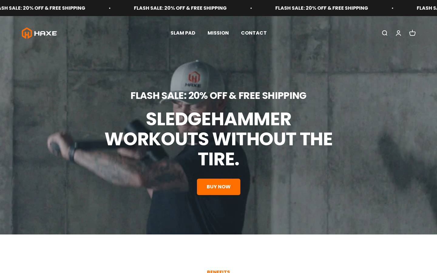 haxefitness.com homepage screenshot