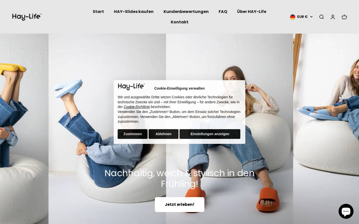 Hay Life homepage screenshot