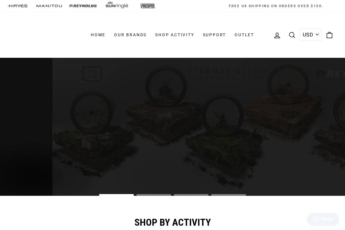 Hayesbicycle homepage screenshot