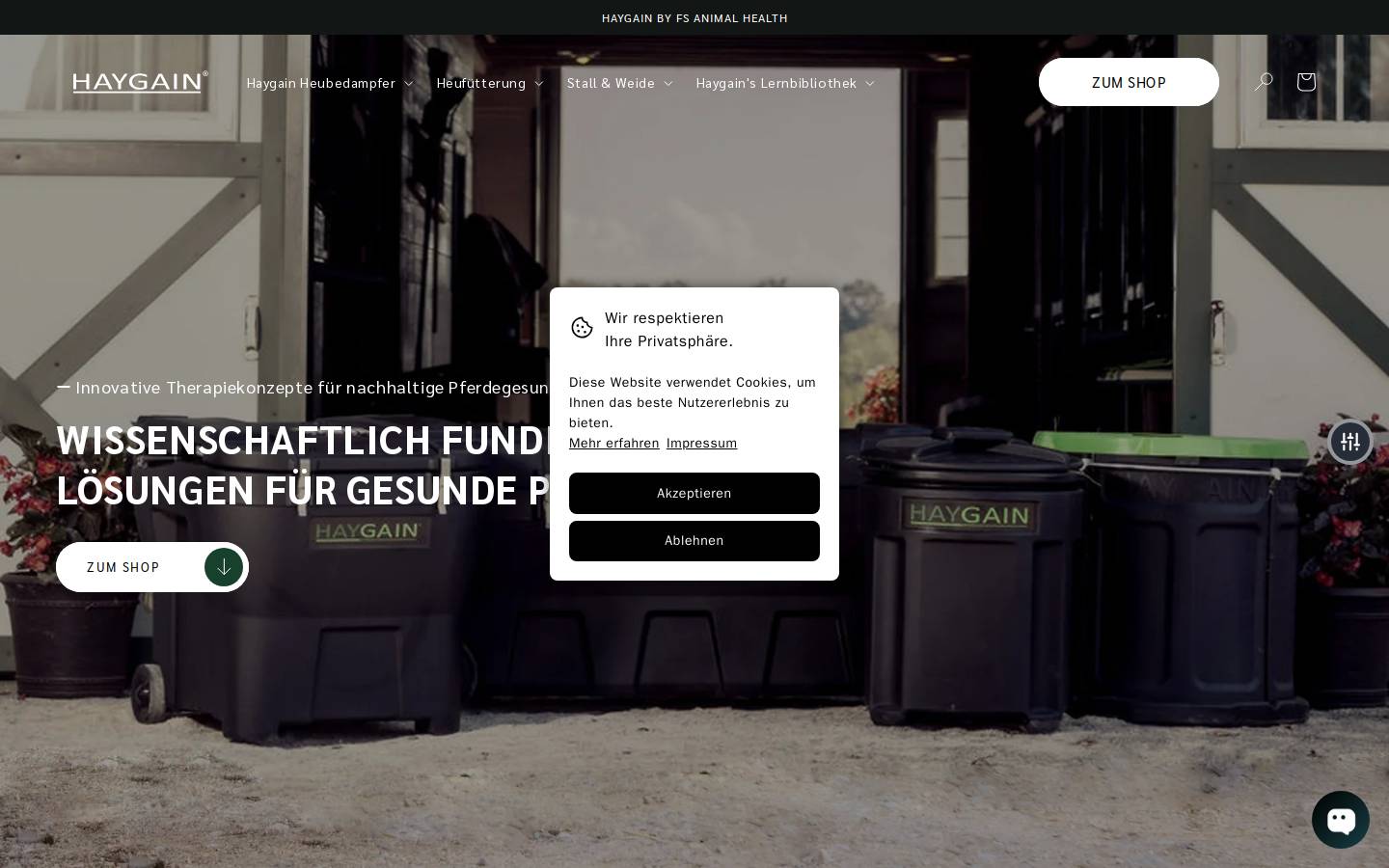 haygain.nl homepage screenshot