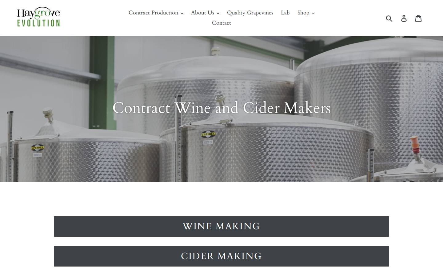Haygrove Evolution homepage screenshot