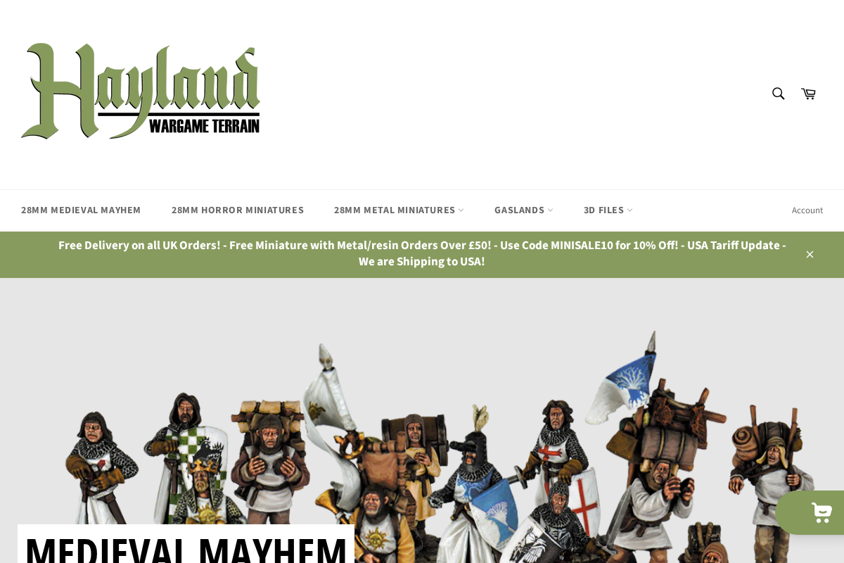 Hayland Terrain homepage screenshot