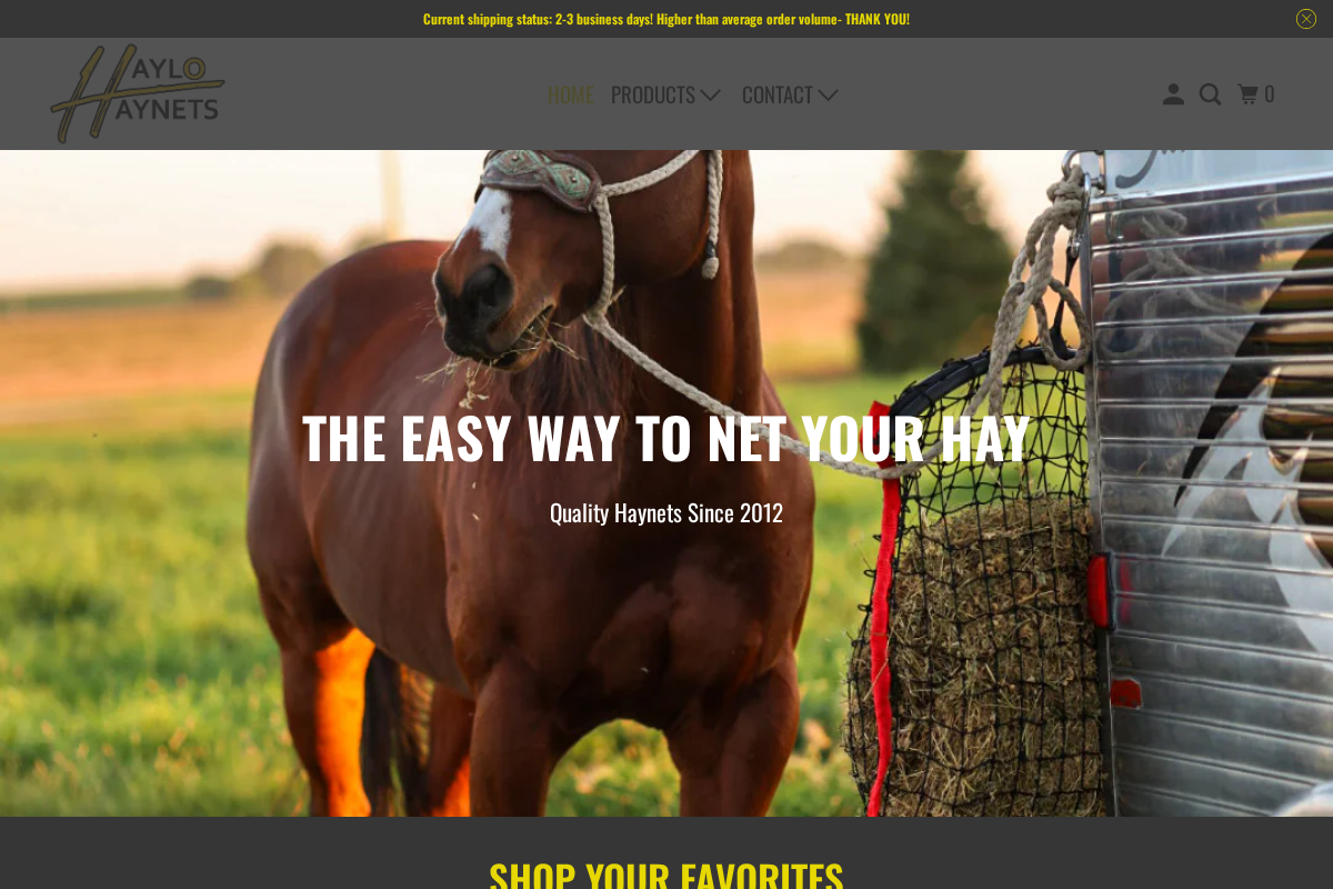 Haylo Haynets, LLC homepage screenshot