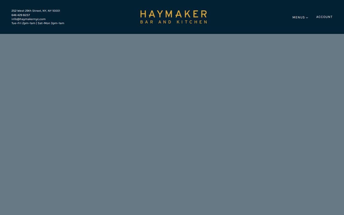 haymakernyc.com homepage screenshot