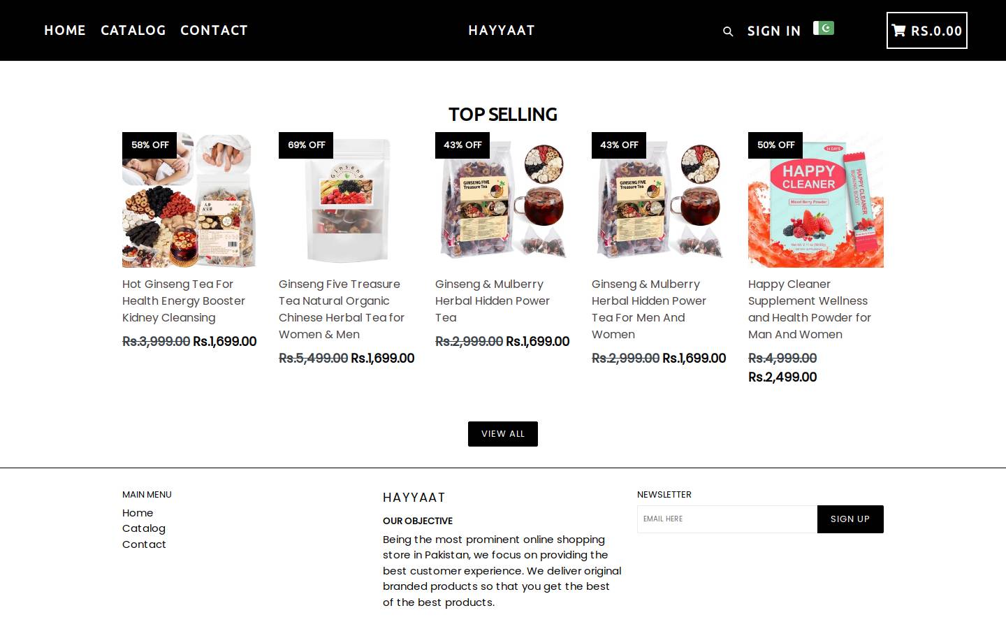 hayyaat.com homepage screenshot