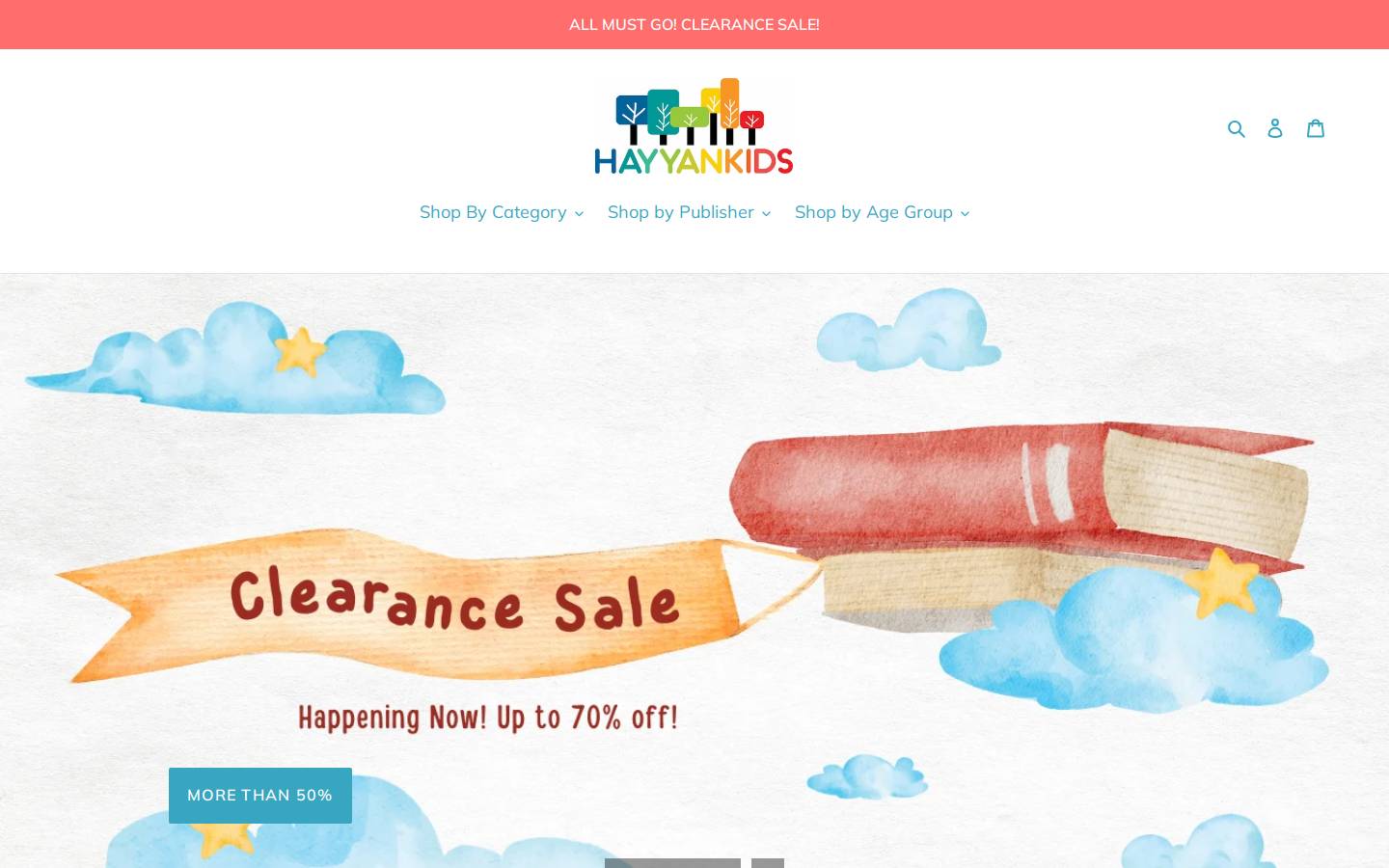 hayyankids.com homepage screenshot