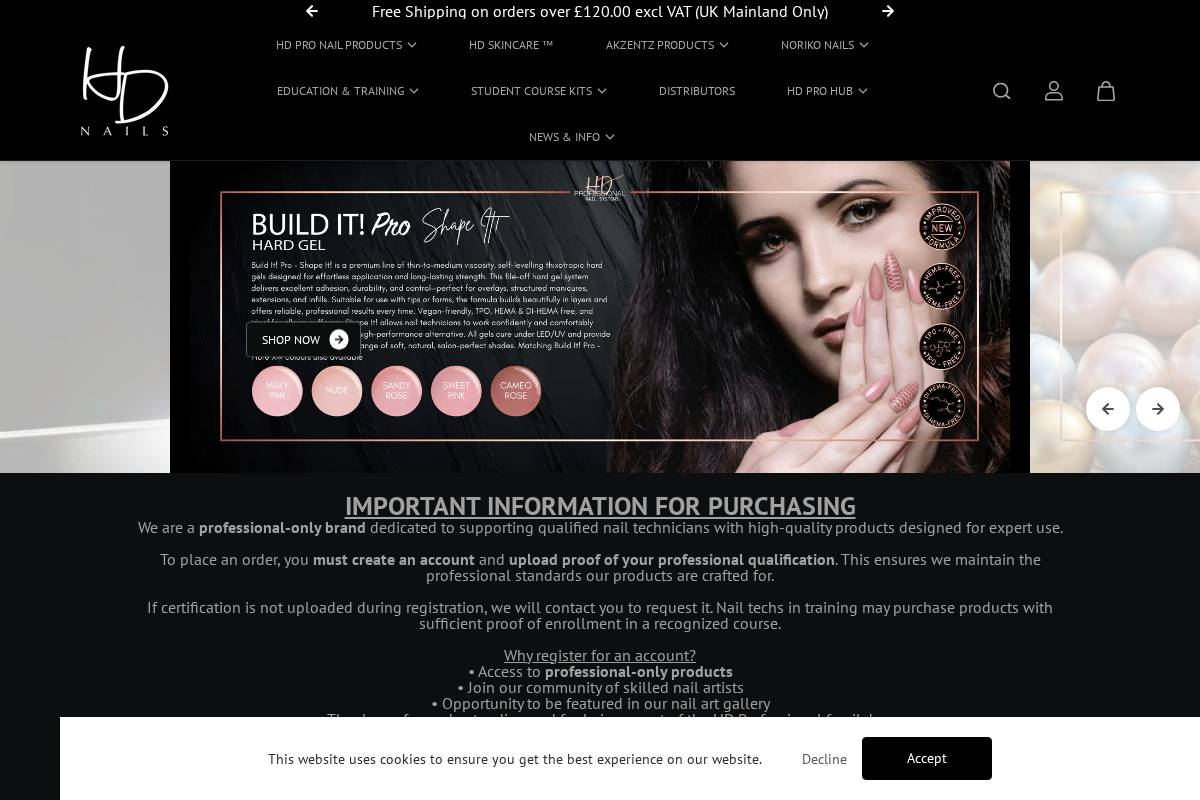 hazeldixonnails.com homepage screenshot