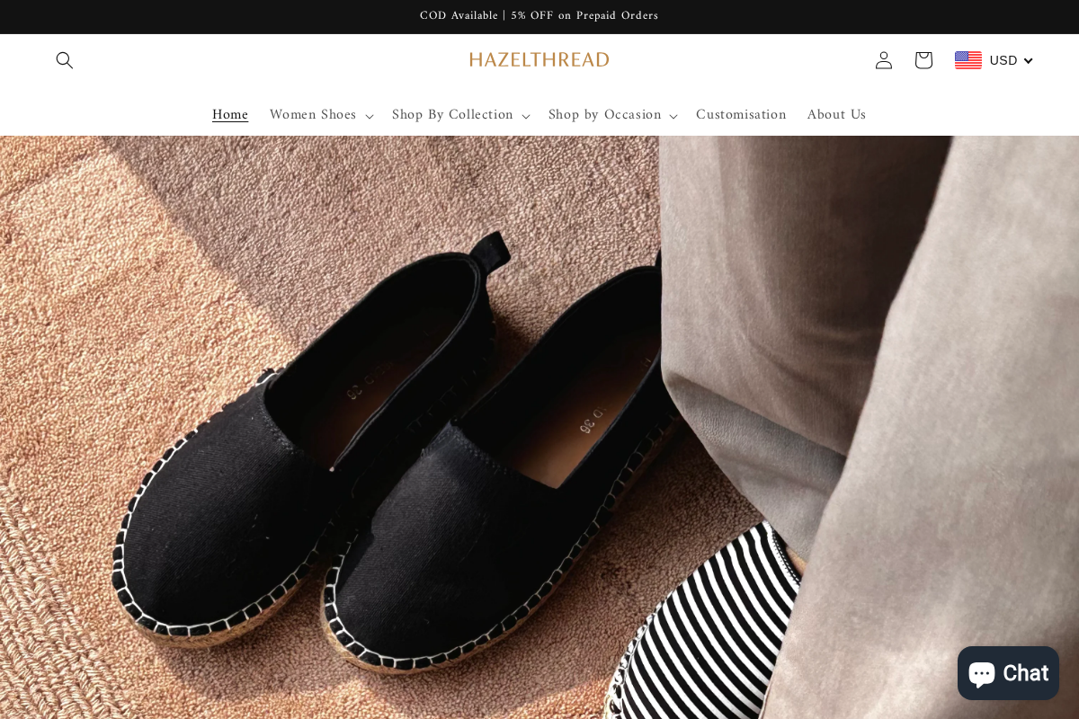 HazelThread homepage screenshot