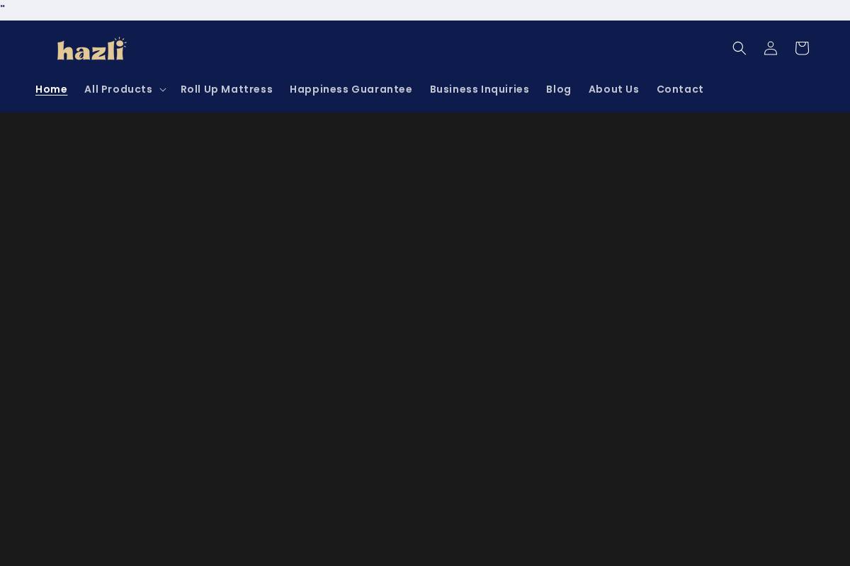 hazlicollection.com homepage screenshot