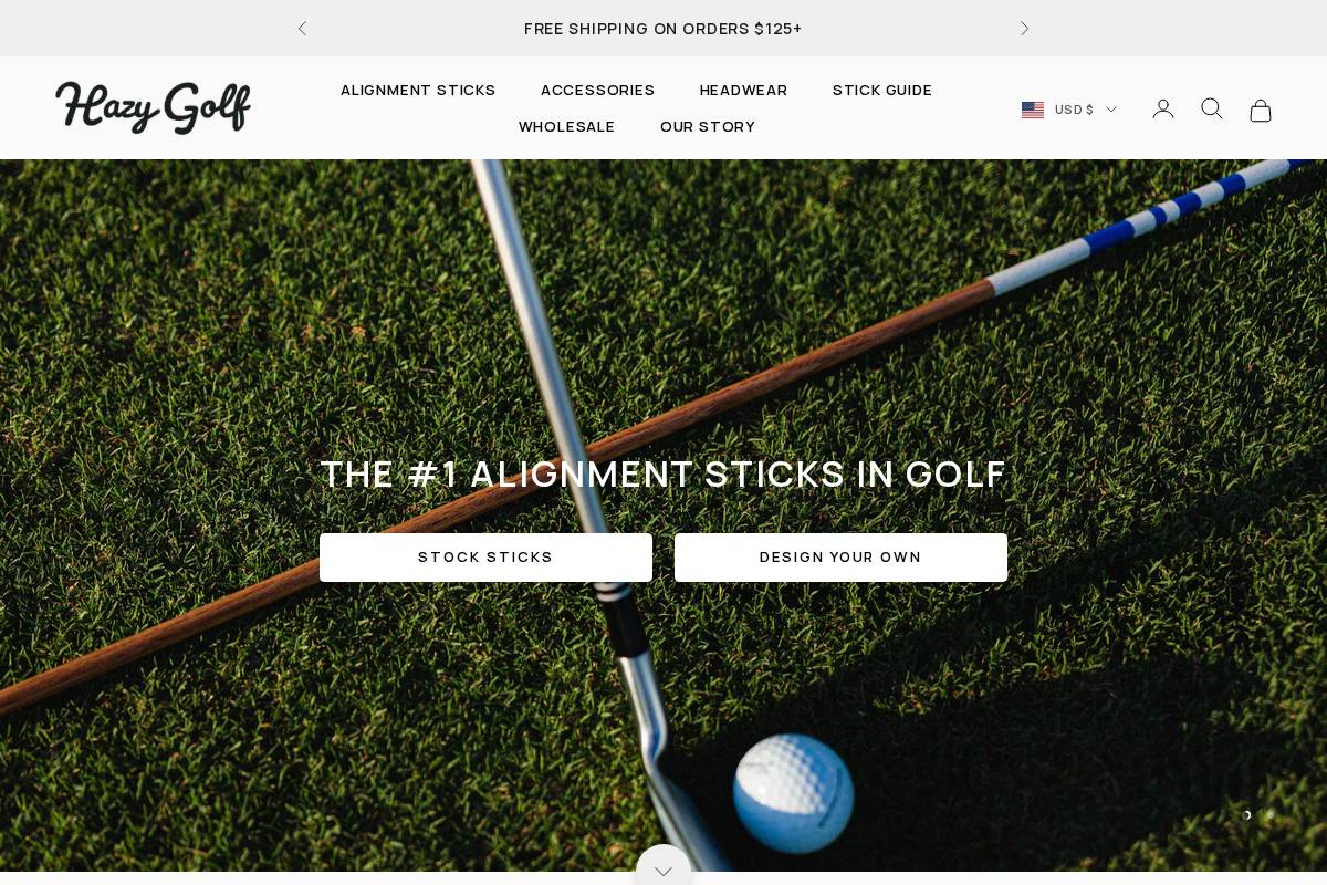 hazy-sticks.com homepage screenshot