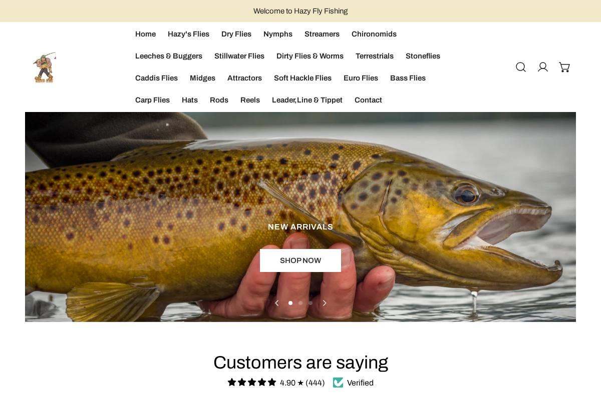 hazyfly.com homepage screenshot