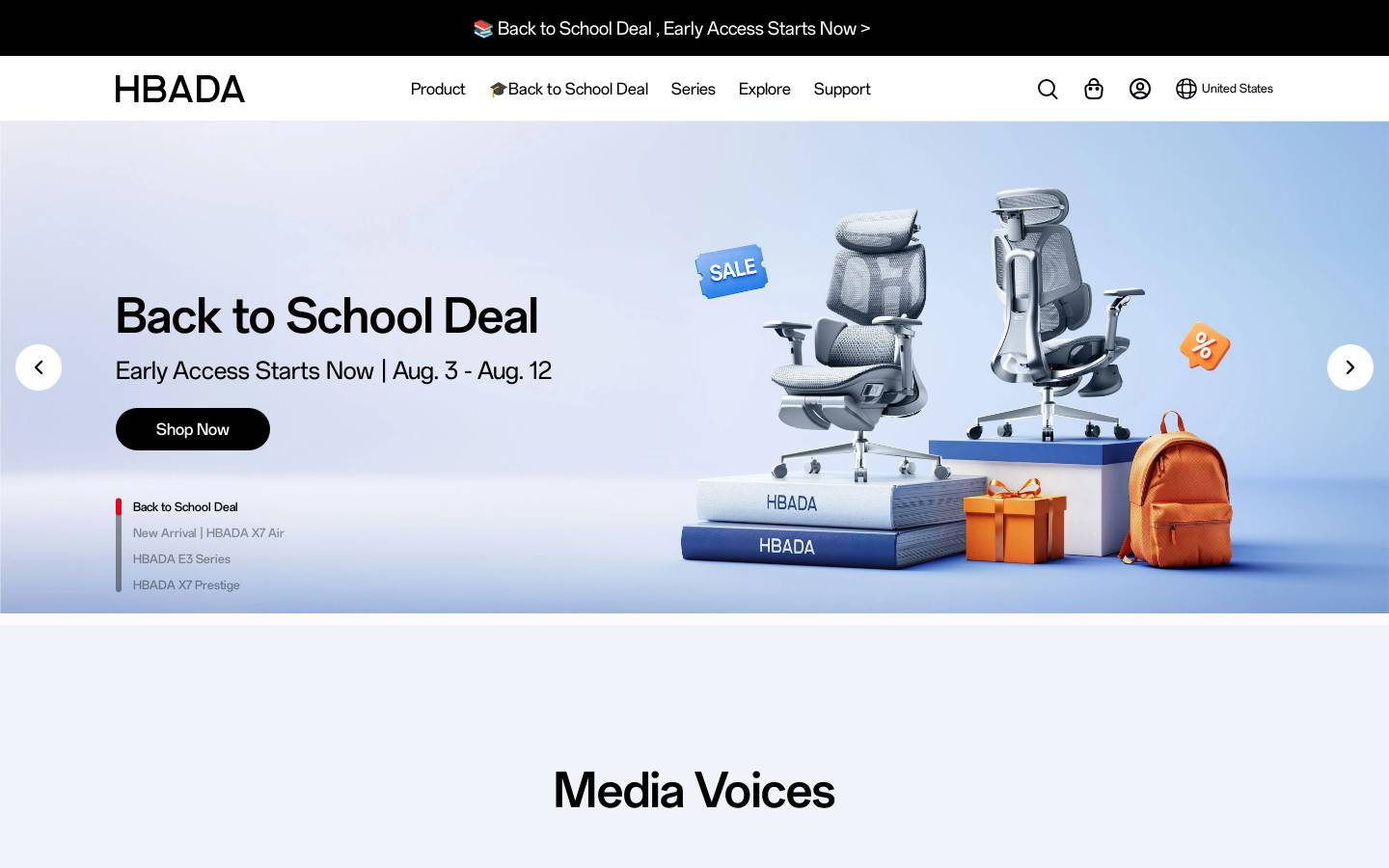 HBADA homepage screenshot