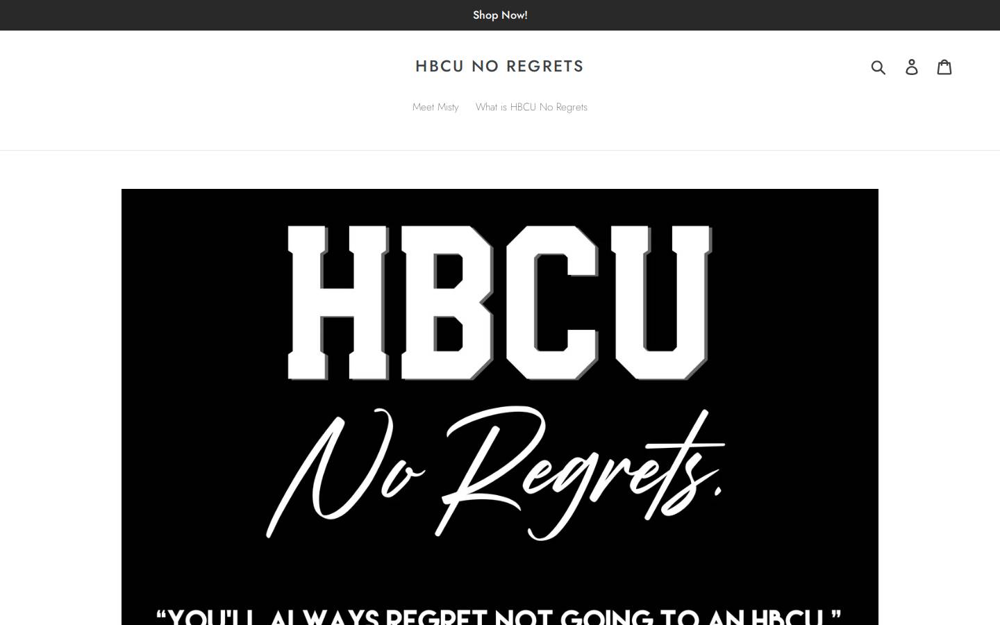hbcunoregrets.com homepage screenshot
